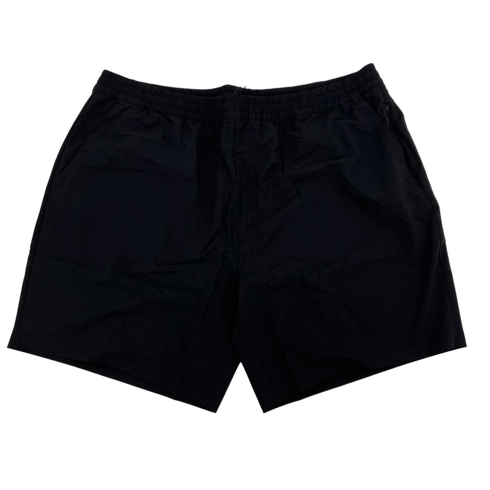 Fresh Clean Threads Shorts Mens 2XL Black Performance Elastic Waist Linerless